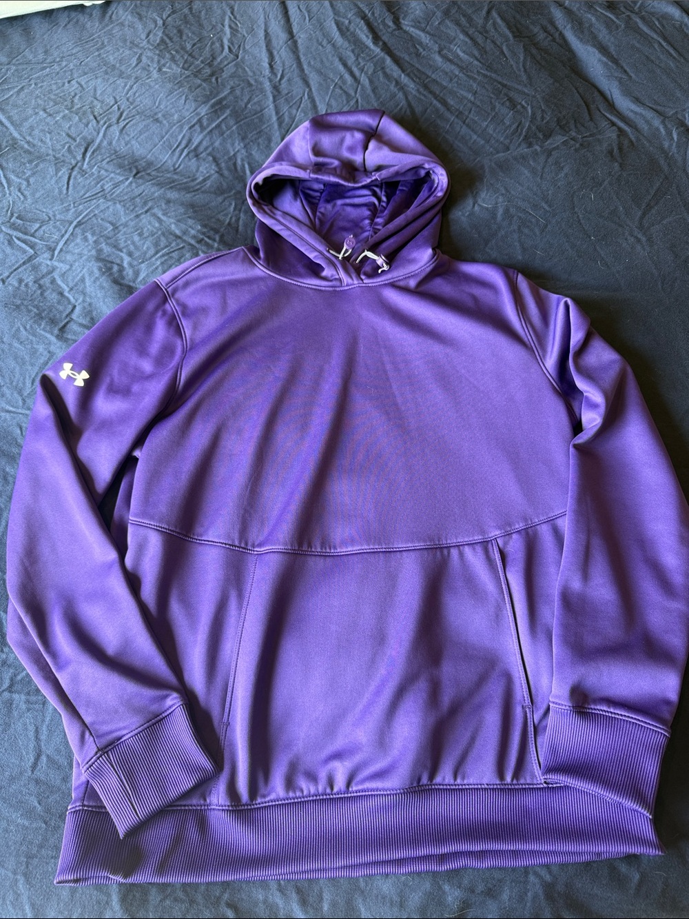 Under Armour Women's Purple Fleece Pullover Hoodie with Front Pouch